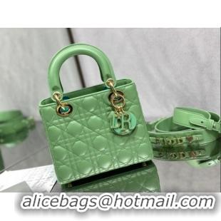 Well Crafted Dior Small Lady My ABCDior Bag in Cannage Lambskin 0523 Mint Green 2024