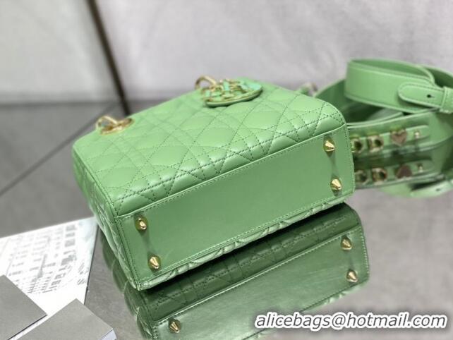 Well Crafted Dior Small Lady My ABCDior Bag in Cannage Lambskin 0523 Mint Green 2024