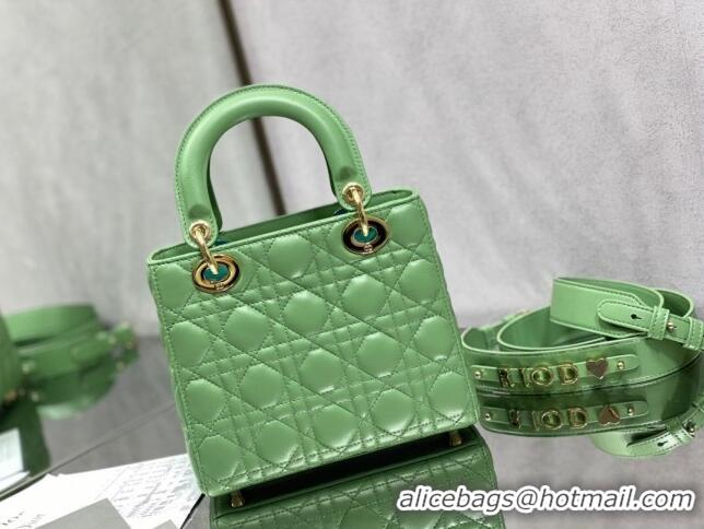 Well Crafted Dior Small Lady My ABCDior Bag in Cannage Lambskin 0523 Mint Green 2024