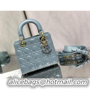 Well Crafted Dior Small Lady My ABCDior Bag in Cannage Lambskin 0523 Light Blue 2024