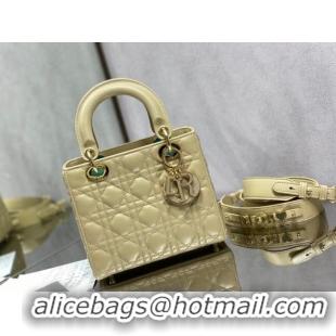 Best Price Dior Small Lady My ABCDior Bag in Cannage Lambskin 0523 Beige 2024