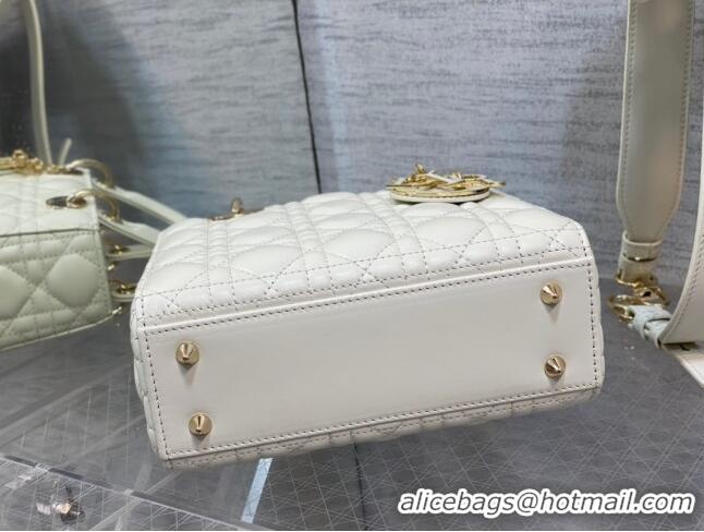 Good Product Dior Small Lady My ABCDior Bag in Cannage Lambskin 0523 White 2024