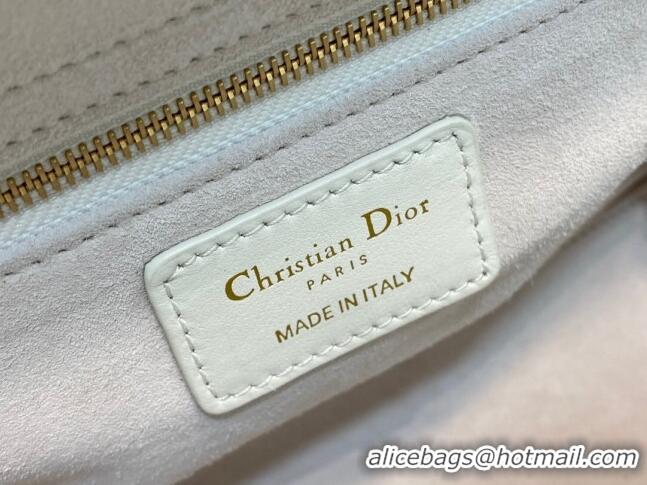 Super Quality Dior Mini Lady Dior Bag in Cannage Lambskin 0523 White 2024