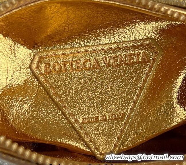 Trendy Design Bottega Veneta Mini Jodie Hobo in Intrecciato Leather 755540 Silver/Gold 2024