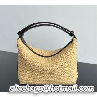 Well Crafted Bottega Veneta Mini Wallace Hobo Bag in Raffia Crochet 754443 2024