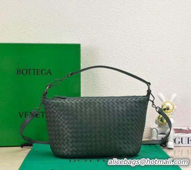 Promotional Bottega Veneta Classic Top Handle Bag in Intrecciato Leather BV9842 Raintree Green 2024