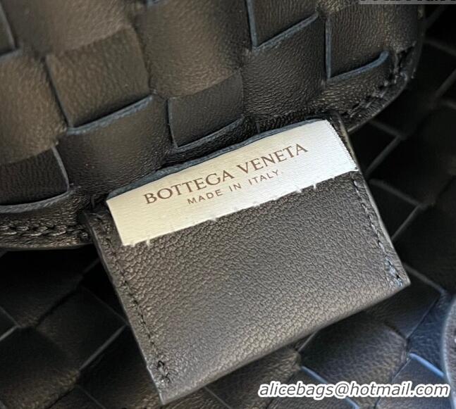 Buy Discount Bottega Veneta Sardine Top handle Bag With Chain Intrecciato Leather 776768 Space Blue 2024