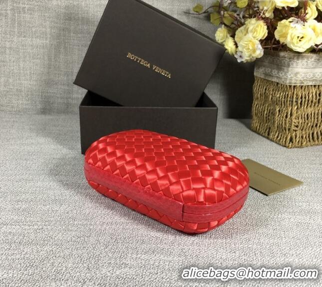 Unique Grade Bottega Veneta Satin Knot Mini Clutch BV8651 Red 2024