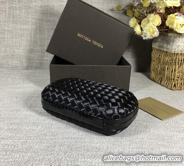 Pretty Style Bottega Veneta Satin Knot Mini Clutch BV8651 Black 2024