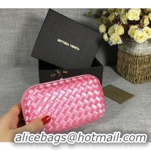 Pretty Style Bottega Veneta Satin Knot Mini Clutch BV8651 Pink 2024