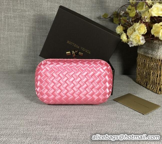 Pretty Style Bottega Veneta Satin Knot Mini Clutch BV8651 Pink 2024