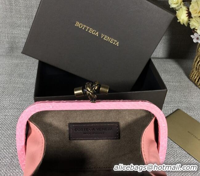 Pretty Style Bottega Veneta Satin Knot Mini Clutch BV8651 Pink 2024