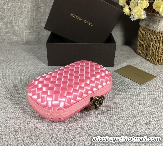 Pretty Style Bottega Veneta Satin Knot Mini Clutch BV8651 Pink 2024