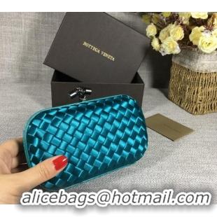 Unique Discount Bottega Veneta Satin Knot Mini Clutch BV8651 Lake Green 2024