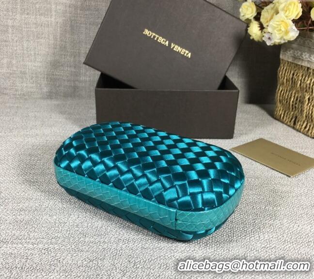 Unique Discount Bottega Veneta Satin Knot Mini Clutch BV8651 Lake Green 2024