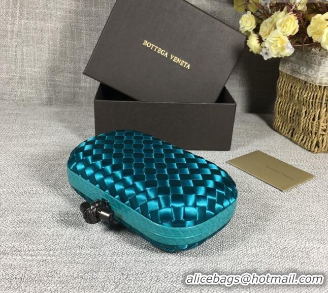 Unique Discount Bottega Veneta Satin Knot Mini Clutch BV8651 Lake Green 2024