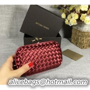 Good Looking Bottega Veneta Satin Knot Mini Clutch BV8651 Burgundy 2024