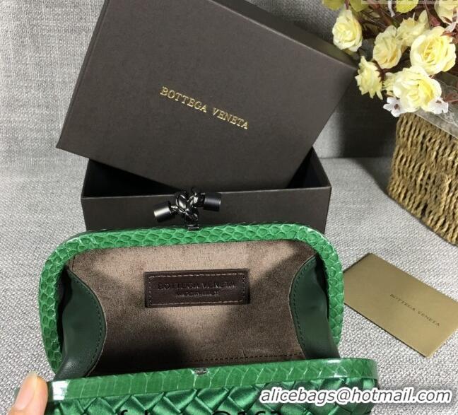 Good Product Bottega Veneta Satin Knot Mini Clutch BV8651 Dark Green 2024