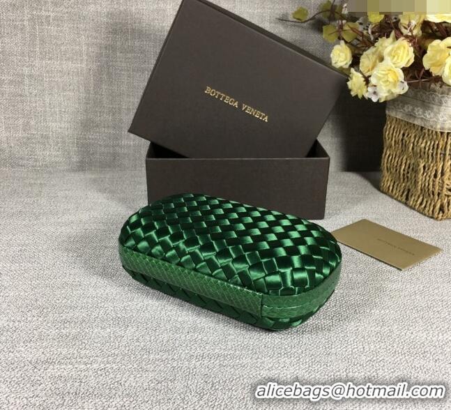 Good Product Bottega Veneta Satin Knot Mini Clutch BV8651 Dark Green 2024