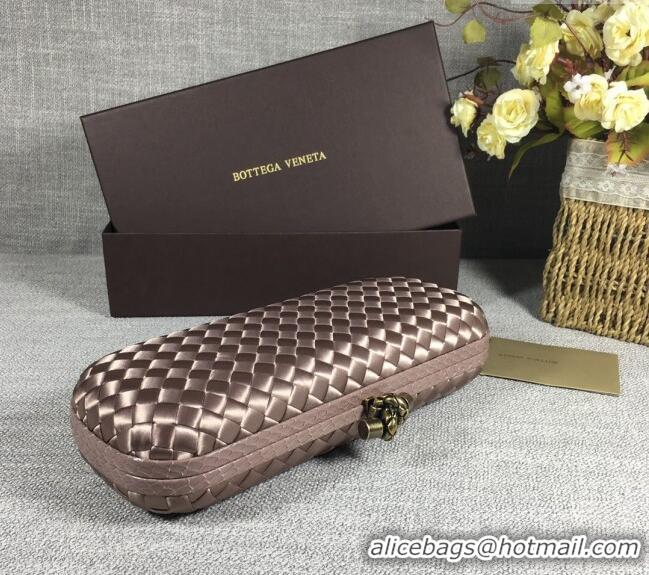 Well Crafted Bottega Veneta Satin Knot Long Clutch BV8651 Dusty Beige 2024