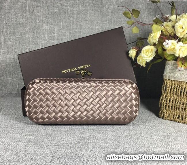 Well Crafted Bottega Veneta Satin Knot Long Clutch BV8651 Dusty Beige 2024