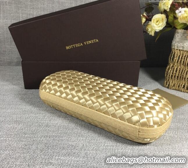 Buy Discount Bottega Veneta Satin Knot Long Clutch BV8651 Light Gold 2024