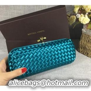 New Design Bottega Veneta Satin Knot Long Clutch BV8651 Lake Green 2024