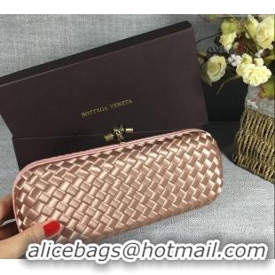 Unique Grade Bottega Veneta Satin Knot Long Clutch BV8651 Dark Apricot 2024