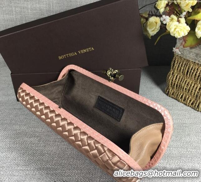 Unique Grade Bottega Veneta Satin Knot Long Clutch BV8651 Dark Apricot 2024