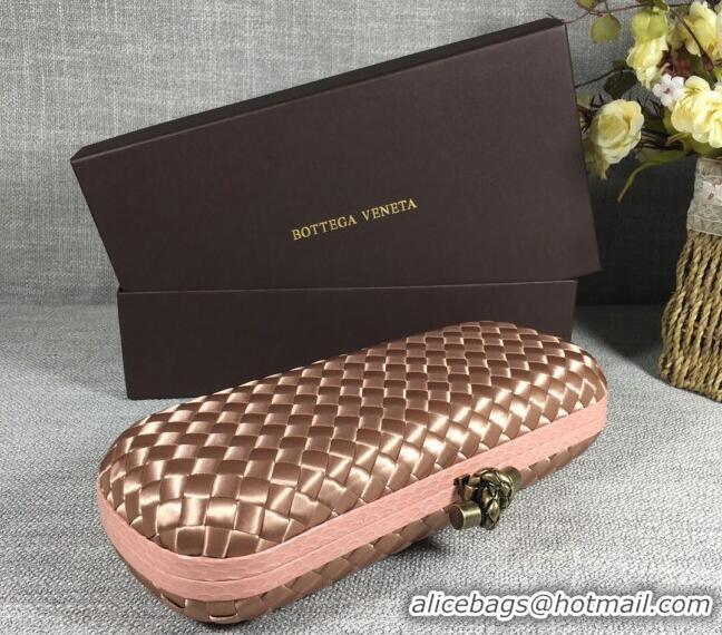 Unique Grade Bottega Veneta Satin Knot Long Clutch BV8651 Dark Apricot 2024