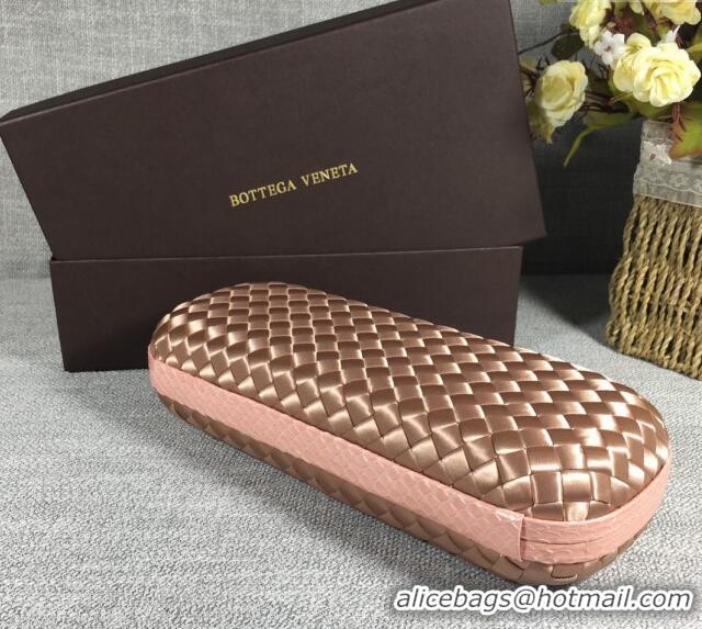 Unique Grade Bottega Veneta Satin Knot Long Clutch BV8651 Dark Apricot 2024