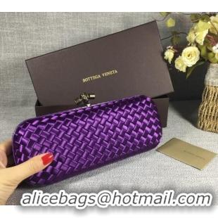 Fashion Discount Bottega Veneta Satin Knot Long Clutch BV8651 Dark Purple 2024