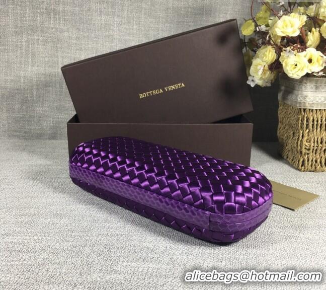 Fashion Discount Bottega Veneta Satin Knot Long Clutch BV8651 Dark Purple 2024