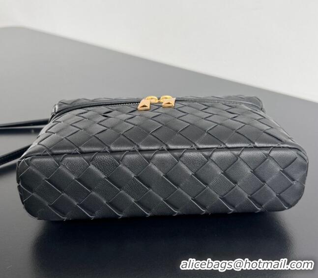 Super Quality Bottega Veneta Bang Bang Vanity Case in Intrecciato Leather 789109 Black 2024