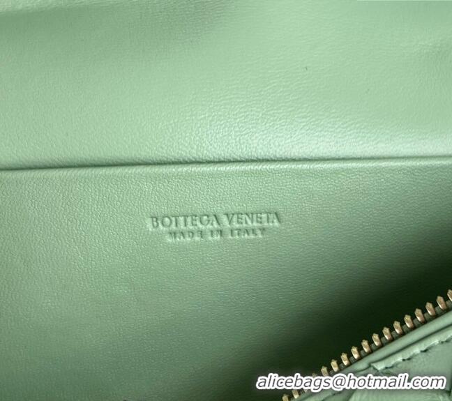 Super Quality Bottega Veneta Bang Bang Vanity Case in Intrecciato Leather 789109 Fresh mint Green 2024