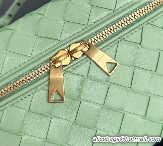 Super Quality Bottega Veneta Bang Bang Vanity Case in Intrecciato Leather 789109 Fresh mint Green 2024