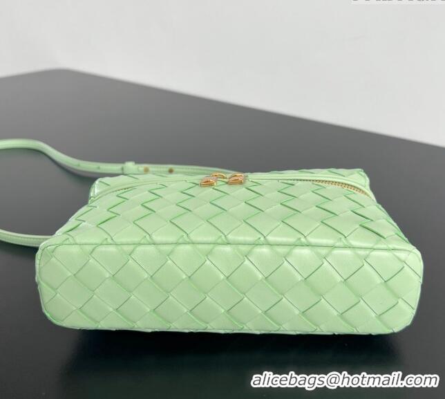 Super Quality Bottega Veneta Bang Bang Vanity Case in Intrecciato Leather 789109 Fresh mint Green 2024