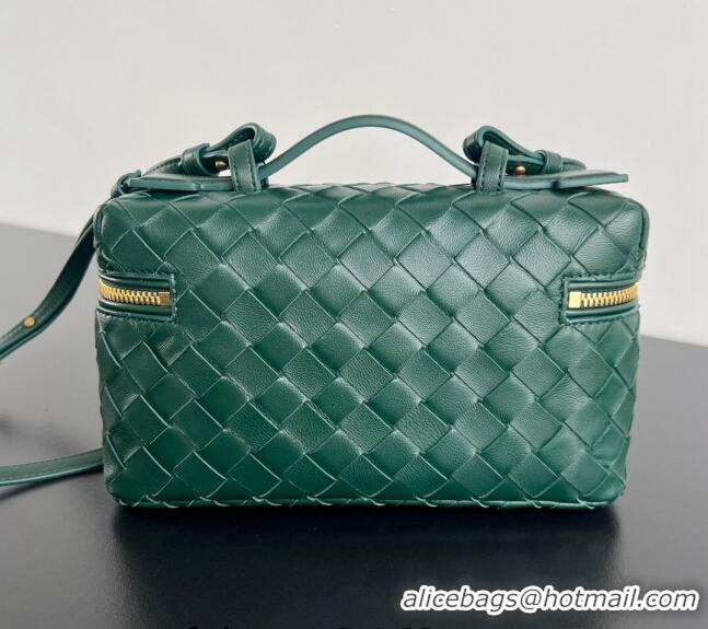 Well Crafted Bottega Veneta Bang Bang Vanity Case in Intrecciato Leather 789109 Dark Green 2024