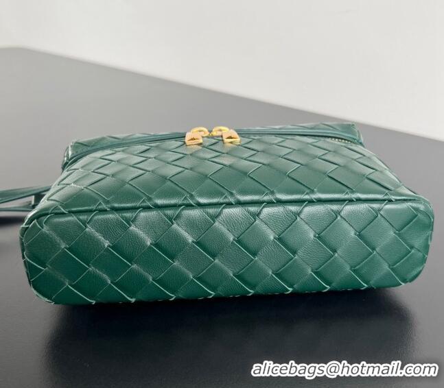 Well Crafted Bottega Veneta Bang Bang Vanity Case in Intrecciato Leather 789109 Dark Green 2024