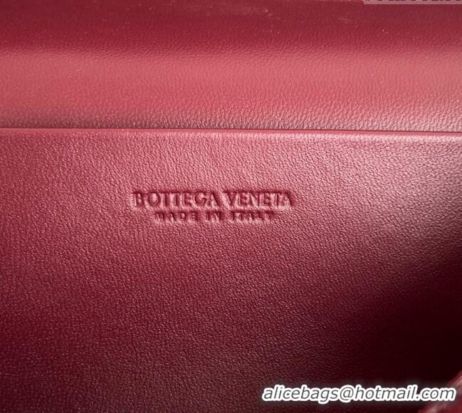 Top Quality Bottega Veneta Bang Bang Vanity Case in Intrecciato Leather 789109 Cherry Red 2024