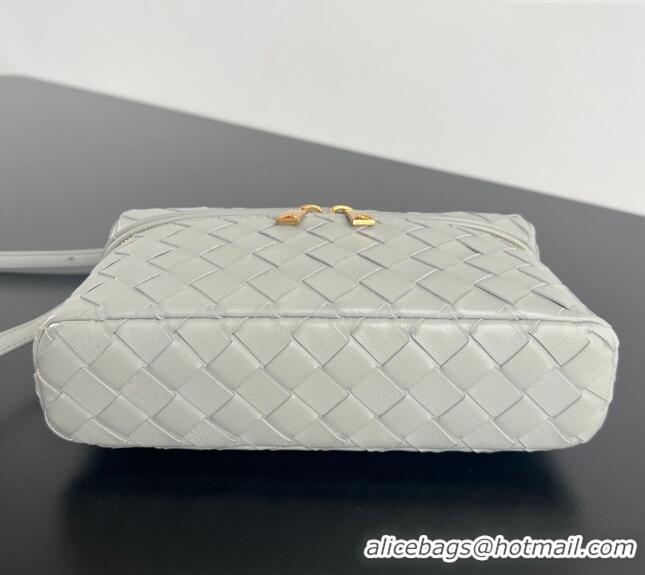 Grade Quality Bottega Veneta Bang Bang Vanity Case in Intrecciato Leather 789109 Light Grey 2024