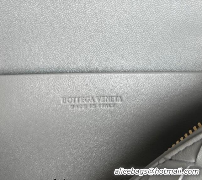 Grade Quality Bottega Veneta Bang Bang Vanity Case in Intrecciato Leather 789109 Light Grey 2024