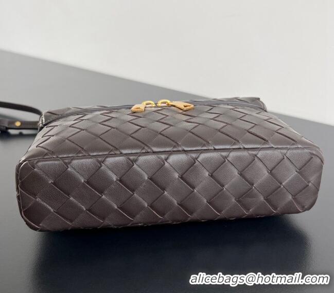 Super Quality Bottega Veneta Bang Bang Vanity Case in Intrecciato Leather 789109 Fondant Brown 2024