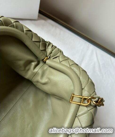 Promotional Bottega Veneta Teen Lauren 1980 Clutch With Chain in Intrecciato Leather 785807 Travertine Green 2024