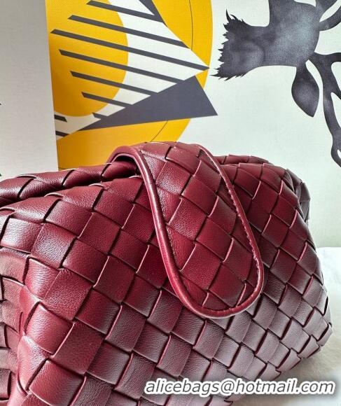 Good Taste Bottega Veneta Teen Lauren 1980 Clutch With Chain in Intrecciato Leather 785807 Burgundy 2024