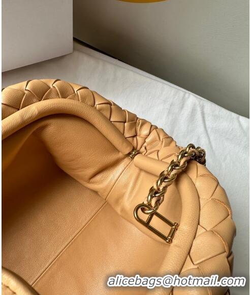 Well Crafted Bottega Veneta Teen Lauren 1980 Clutch With Chain in Intrecciato Leather 785807 Dark Praline Apricot 2024