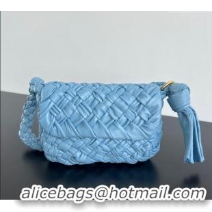 Grade Quality Bottega Veneta Kalimero Città Shoulder bag with Knot Ice 785797 Blue 2024