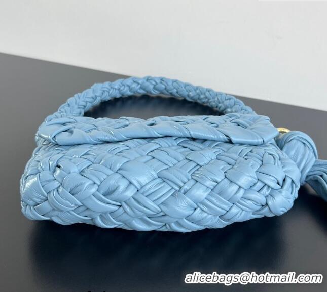 Grade Quality Bottega Veneta Kalimero Città Shoulder bag with Knot Ice 785797 Blue 2024