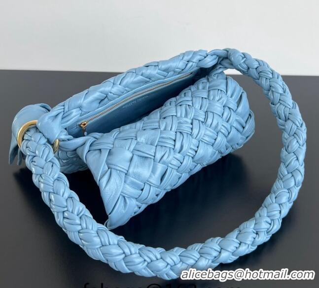 Grade Quality Bottega Veneta Kalimero Città Shoulder bag with Knot Ice 785797 Blue 2024