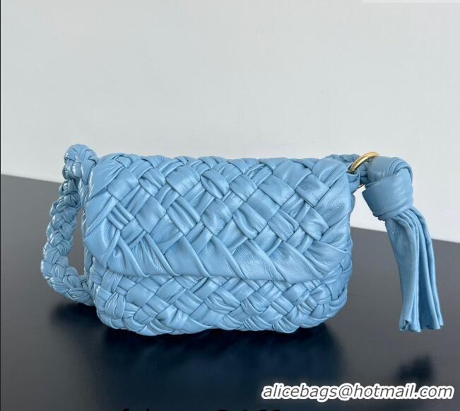 Grade Quality Bottega Veneta Kalimero Città Shoulder bag with Knot Ice 785797 Blue 2024